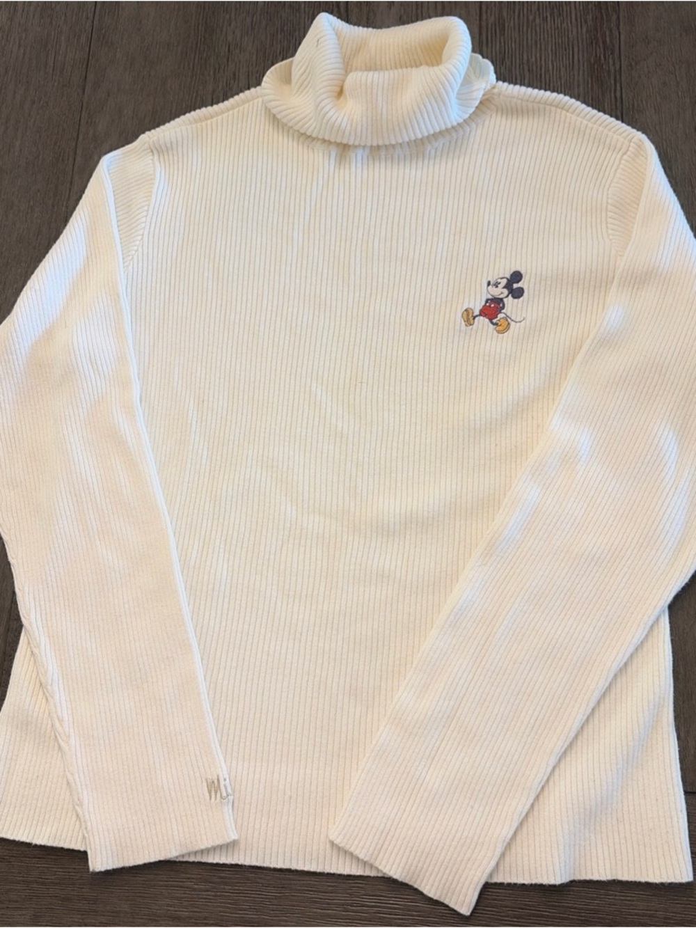 Disney Cream Ribbed Turtleneck Sweater